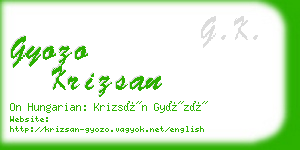 gyozo krizsan business card